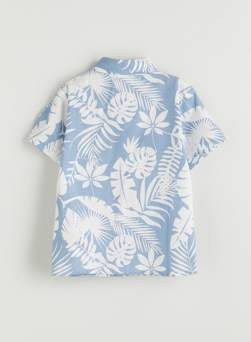 ال سي وايكيكي طقم قميص وشورت أولادي مطبوع (2 قطعة) - Image 4